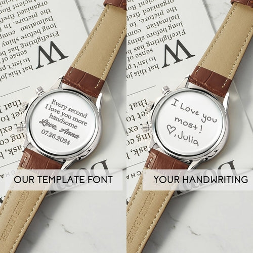 Handwriting Gifts for Groom, Groom Watch, Wedding Watch for Groom, Men